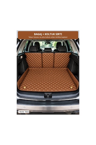Ssangyong Torres Evx 2024+ Uyumlu 8d Kapitone Deri Bagaj Havuzu Sırt Kaplamalı Taba