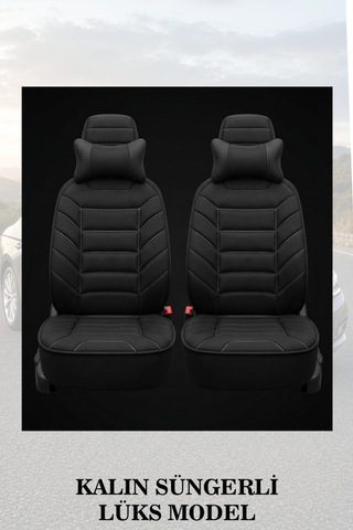 Renault Symbol 2011 Uyumlu Lüks Siyah Renk Premium 2 Adet Minder Ve Yastık