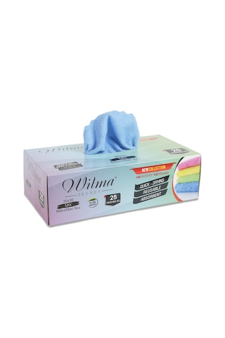 Wilma Secret Mikrofiber Temizlik Bezi Kutulu 25 Adet Mix 30 x 30 CM