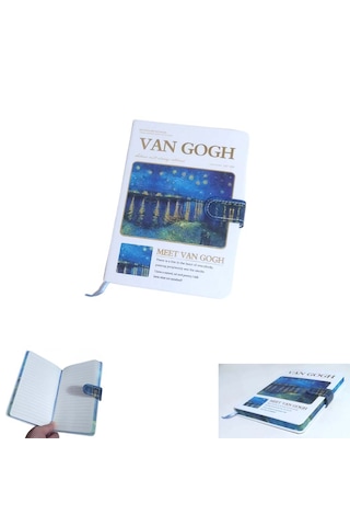 Mıknatıs Kapaklı 110 Yaprak Çizgili Defter Manzara Baskılı Not Defteri Ebat: 18 Cm X 12,8 Cm Çok Renkli