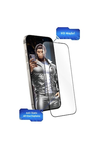 Blueo Apple Uyumlu iPhone 16 Plus & 15 Full Cover Hd Anti s