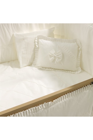 Meltem Kids Bambino Sallanır Ahşap Anne Yanı Beşik 70x110 cm (naturel-ekru) Ekru