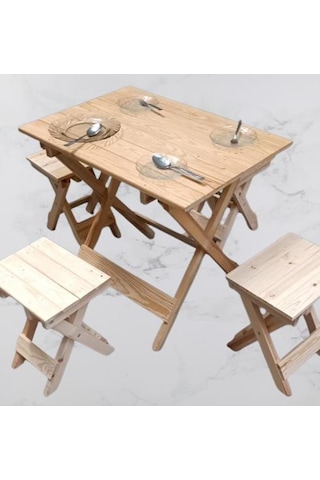 Bengi Ticaret Piknik Seti Katlanabilir Ham 90391çam Ağac Az Yer İşgal Eder Çok İş  El Yapım Ahşap