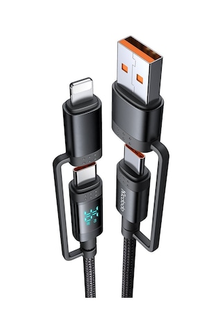 Mcdodo CA-1990 1.2 M 4 in1 60 W Dijital Ekranlı Hızlı Şarj Kablosu