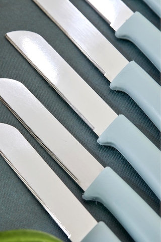 Cooker Özel Seri Paslanmaz Çelik 19,5 Cm 6'lı Meyve Bıçağı Mavi