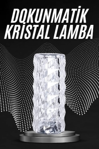 Kristal Lamba Masa Lambası Şarjlı Masa Lambası Dokunmatik Sensör Usb Şarjlı Karışık