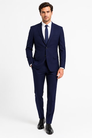 Uki Lacivert Comfort Fit , Mono Yaka , 6 Drop , Kapaklı Cep Klasik Takım Elbise