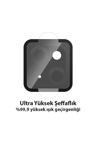 Ally Apple Uyumlu iPhone 13 - 13 Mini Tempered Glass Cam Kamera Koruyucu