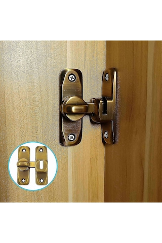 İç Kapılar İçin Küçük 90 Derece Sürgülü Kapı Mandalı, Her İki Tarafı Açık Kapılar İçin Mandal, Vintage D Diğer