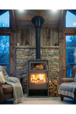 Goldfire Linea 11,5kw Odunluk Ve Fırınlı Çelik Soba Şömine