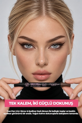 Duo Pen 2-in-1 Brow & Eyeliner Dark Brown 02 2 Ml