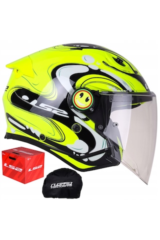 Ls2 Funny 2 Glup Neon Sarı Çocuk Motosiklet Kaskı Neon Sarı
