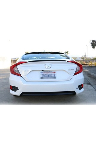 Honda Civic Fc5 2016+ Rs Cam Üstü Abs Plastik Spoiler Parlak Siya