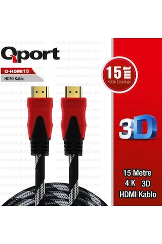 Qport Q-Hdmi15 15M Hdmi Kablo 1.4V 3D Altin Uclu