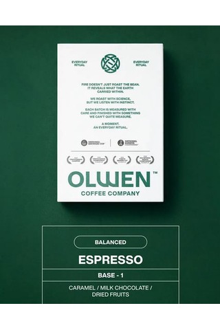 Olwen Espresso Çekirdek Kahve Kahve Base 1 - 1 Kg Kurutulmuş Sarı Meyveler,sütlü Çikolata,karamel