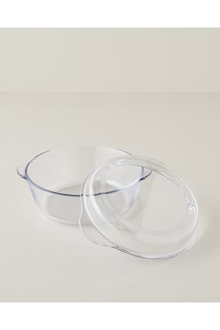 English Home Bake&serve Cam Kapaklı Fırın Kabı 26x22 Cm Şeffaf Şeffaf