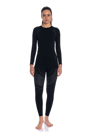 Thermoform Extreme Kadın Seamless Termal Uzun Kollu İçlik Seti Siyah Çok Renkli