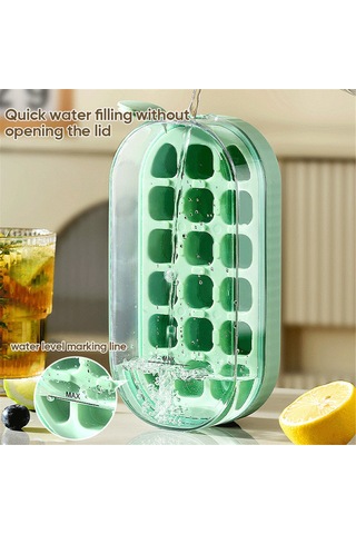 Vkemall 18 Hücrelü Silikon Buzluk: Bas Ve Buz Çıkar, Kapaklı Hijyenik Tasarım, Ev Fırın Gereci - Pembe Çok Renkli