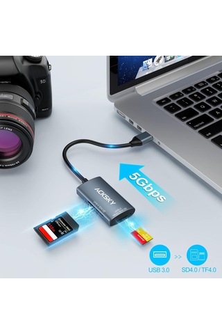 Sd 4.0 Kart Okuyucu, Micro Sd 4.0 Kart Adaptörü, Sd Karttan Usb Adaptörüne, Usb 3.0 Hafıza Kartı Okuyucusu, Bilgis