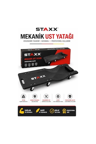 Staxx Stk100 Araç Altı Yatma Tahtası Tamirci Kızağı Sta Seri Büyük Boy 6 Tekerli Yumuşak Başlıklı