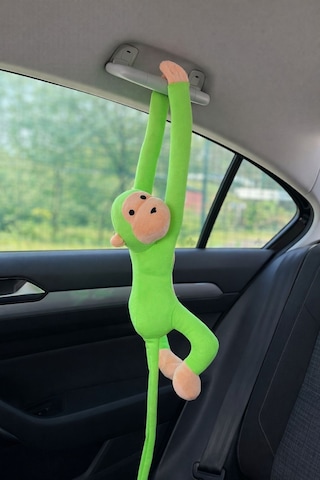 Elleri Yapışan Oyun Ve Uyku Arkadaşı Peluş Maymun Oyuncak Sarılan Maymun M0003 Yeşil