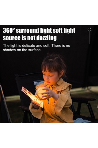 Lemestar Taşınabilir Kamp Işığı - Sürekli Parlaklık Ayarlı, Uzun Pil Ömrü, Ipx4 Su Geçirmez, Vuruşla Açma Fonksiyonu Çok Renkli