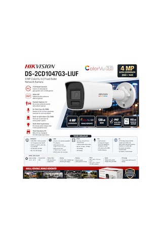 Provzen Hikvision 6 Kameralı 4mp Ip Colorvu 3.0 Güvenlik Sistemi Aı İnsan Araç Algılama Mikrofon Ve Işıklı Alarm
