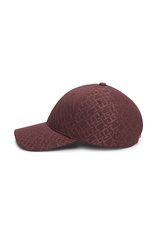 Tommy Hilfiger Th Monogram Cap Kadın Kırmızı Şapka - Aw0aw18058