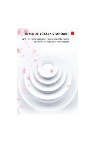 Toshiba DW-14F7ME W TR 72 Derece Hijyen Pro 8 Programlı 14 Kişilik Bulaşık Makinesi Beyaz