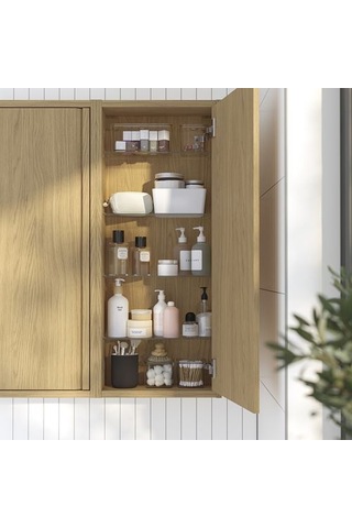Ikea Ängsjön Banyo Duvar Dolabı, Meşe Görünümlü, 40x15x95 Cm