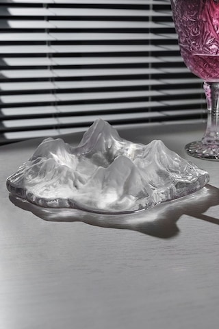 Kristal Cam Dağ Mountain Dizayn Buz Görünümlü 3d Kül Tablası Puro Küllük Mt177