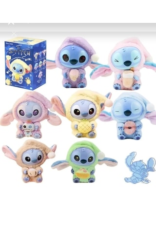 Işıklı Ve Sesli Stitch Oyuncak Sürpriz Paket Blind Box Askılı 15 Cm 1 Adet Çok Renkli