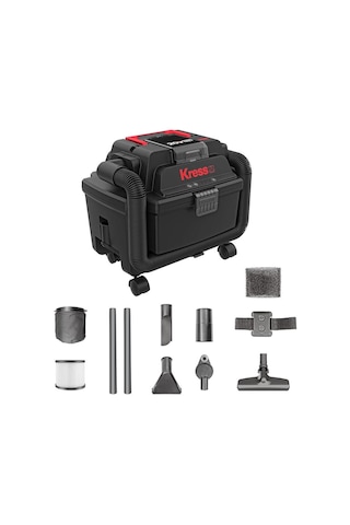 Kress Kh035.9 20volt 250w/17kpa Flexi Esnek Hortumlu Şarjlı Islak/kuru Süpürge & Üfleme Akü Dahil D