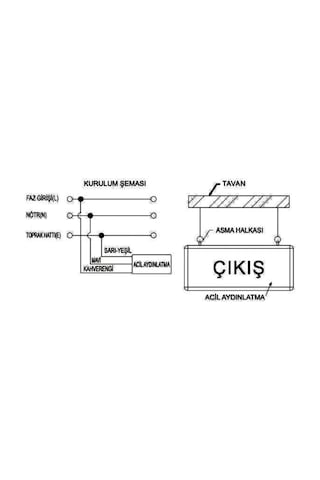 Cata Exıt Acil Çıkış Yönlendirme Armatürü Çift Yönlü Ledli Şarjlı Ct-9167
