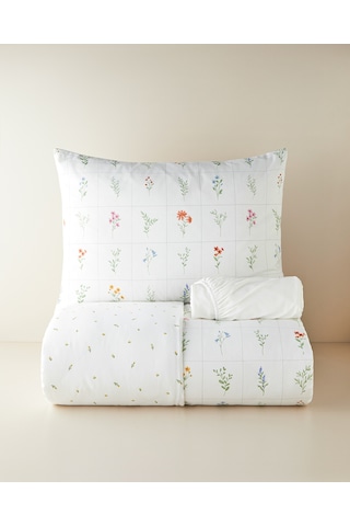 English Home Damada Bloom Kolay Ütülenir Tek Kişilik Nevresim Takımı 160x220 Cm Sarı-yeşil Sarı-yeşil