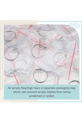 50 Takım Püsküllü Akrilik Fotoğraf Çerçevesi Anahtarlık