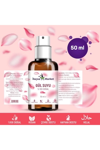 sız Market Doğal Hidrosol Gül Yağlı Gül Suyu 50 ML sız Market Doğal Hidrosol Gül Yağlı Gül Suyu 50 ML
