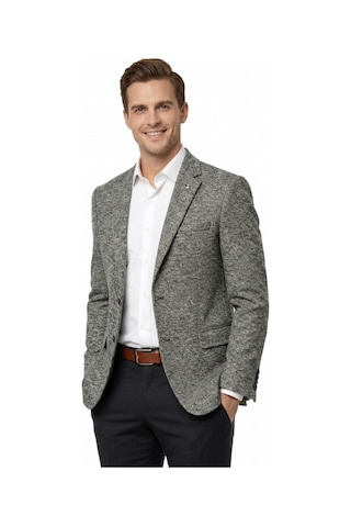 Suitmen Erkek Tek Spor Ceket 4 Drop Çift Yırtmaçlı Mevsimlik Bgl-st05331 Haki
