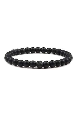 Mat Oniks & Lav Taşı Doğal Taş Erkek Bileklik Çok Renkli