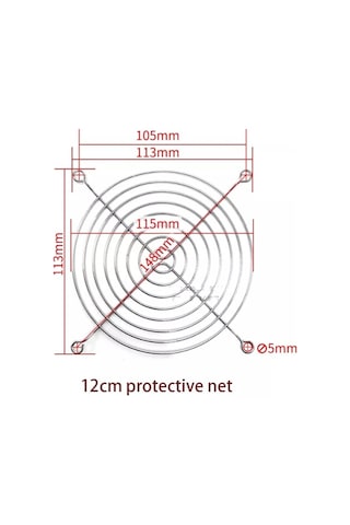 120x120mm Metal Fan Kapağı Fan Teli