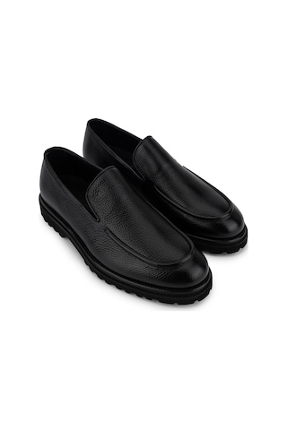 Tamer Tanca Erkek Hakiki Deri Siyah Loafer Ayakkabı 537 3041 Erk Ayk Sk26-27 Sıyah