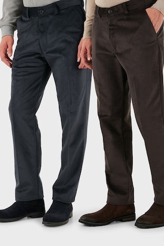 Buratti Normal Bel Regular Fit Düz Paça 2'Li Paket Erkek Kadife Pantolon 645Merlins2 Kahve-Antrasit
