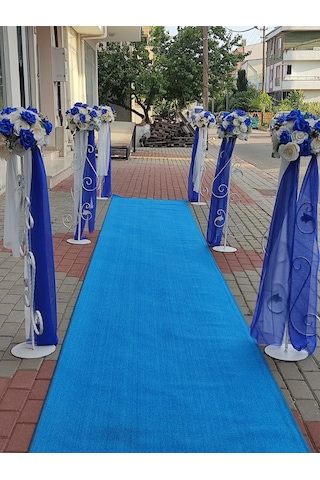 Dinarsu Halı Protokol Mavi Kesme Rulo Yolluk