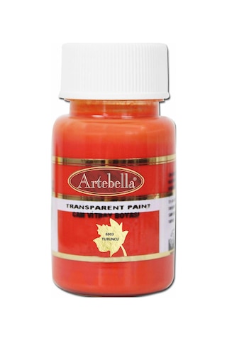Artebella Transparan Cam Vitray Boyası 880350 Turuncu 50 ML Turuncu