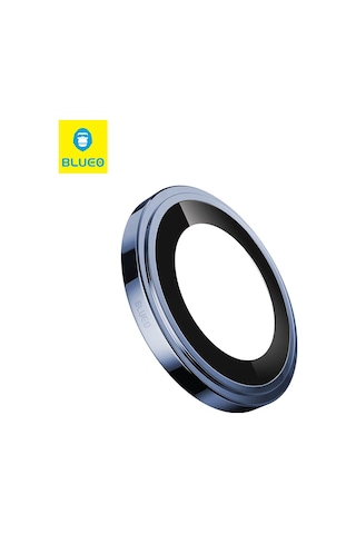 İphone 15 Pro / 15 Pro Max / 16 Pro / 16 Pro Max Uyumlu %99.99 Safir Kamera Lens Koruyucu - Mavi