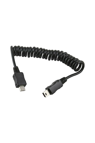 Spiral Micro Usb Erkek To Mini Usb Erkek Kablo - 1Metre