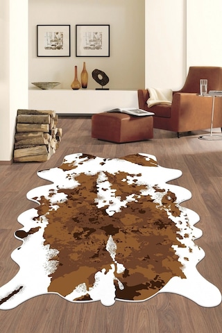 West Home Dijital Baskı Yıkanabilir Kaymaz Taban Post Halı Salon Halısı Mutfak Halısı Wh 172 Sand