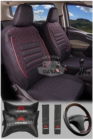 Citroen Nemo Fitilli Koltuk Kılıfı Boyun Yastığı Kemer Konforu