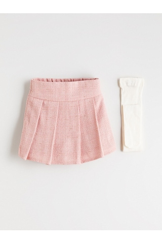 LC Waikiki Alıta Cıty Farkıyla Lcw Kids Pembe Tüvit Düz Kısa Kız Çocuk Şort Etek Pembe - 928170028 Pembe
