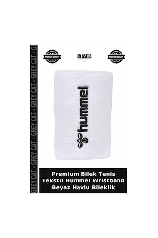 Premium Bilek Tenis Tekstil Hummel Wrıstband Beyaz Havlu Bileklik